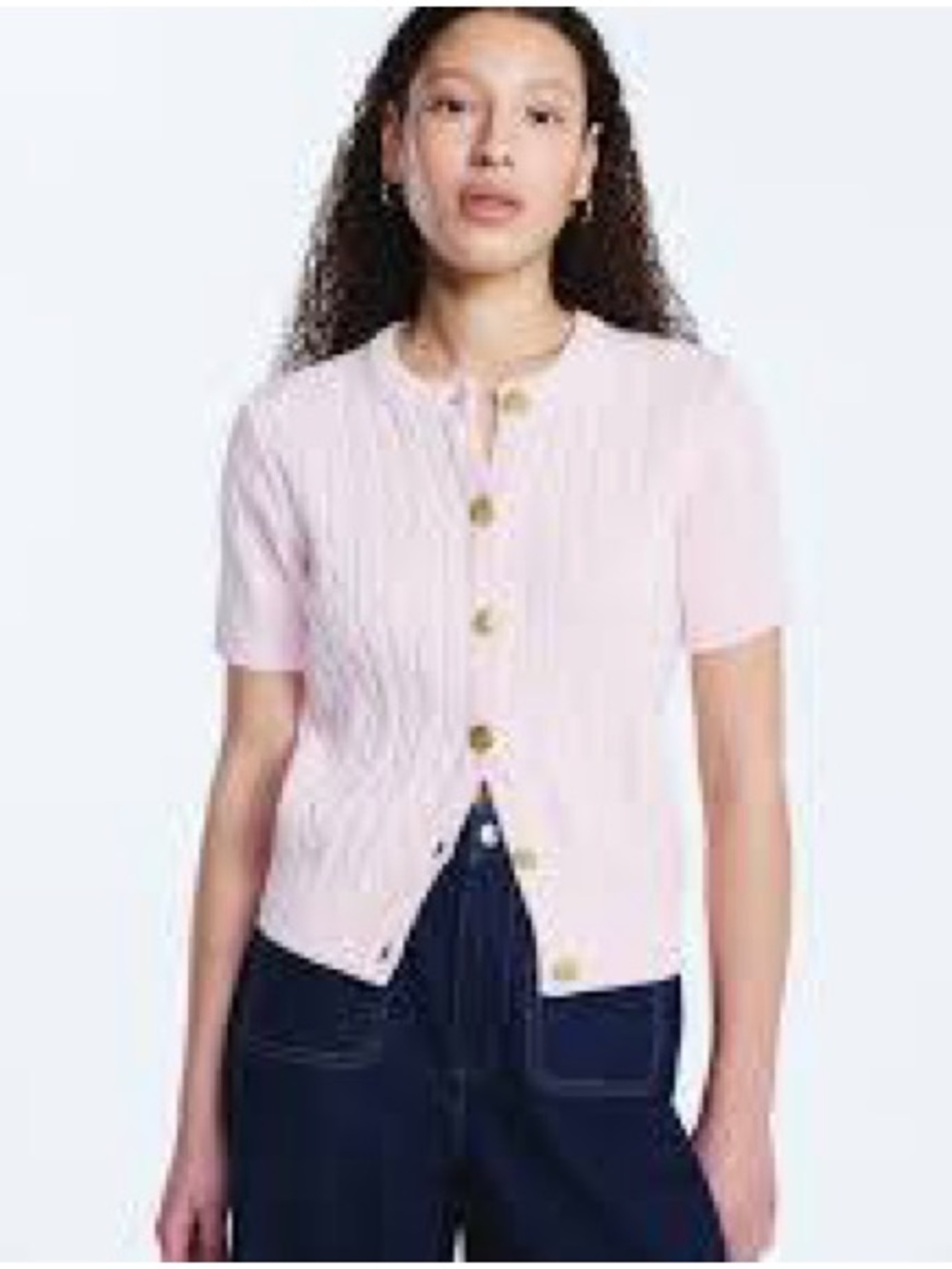 Free Assembly Plus Cable Knit Cardigan Sweater